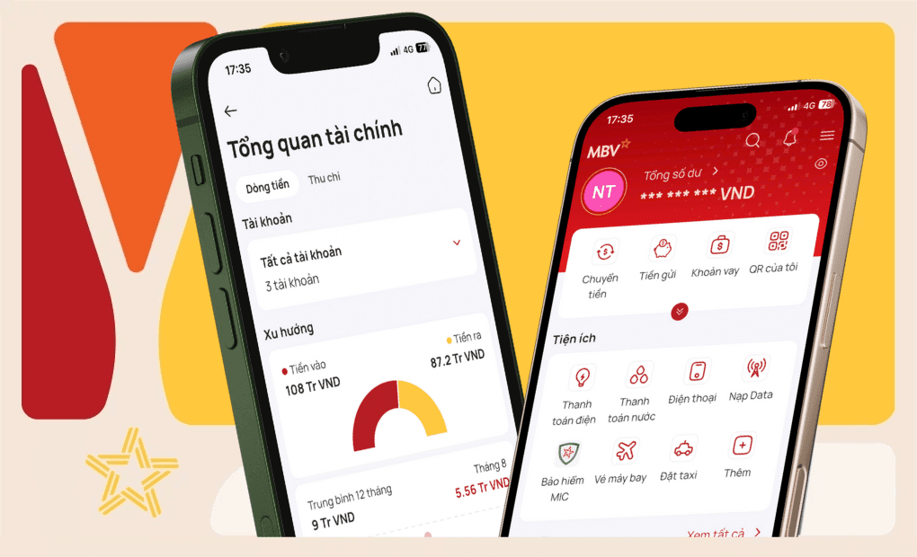 Tận hưởng trải nghiệm tiện lợi và an toàn cùng ngân hàng điện tử MBV